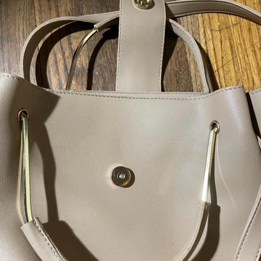 Yoki Taupe Satchel with Tassel - Picture 9 of 12